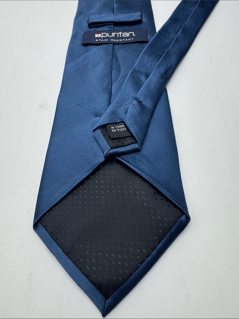 Puritan Men's Deep Navy Satin Dress Tie #0106